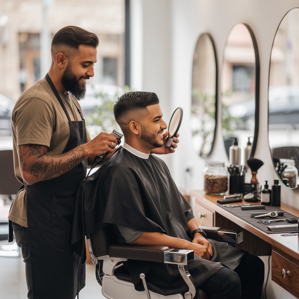 Uptown Barber Shop professional barber providing expert haircut and grooming services in Santa Barbara